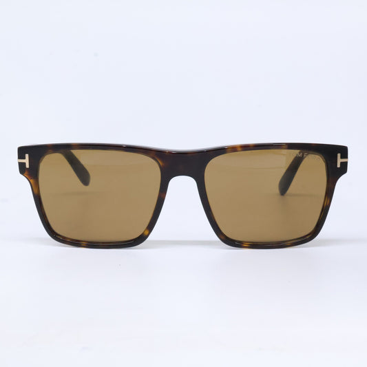 TOM FORD トムフォード FT1205/S 52E ダークハバナ スクエアシェイプ スモークレンズサングラス サングラス