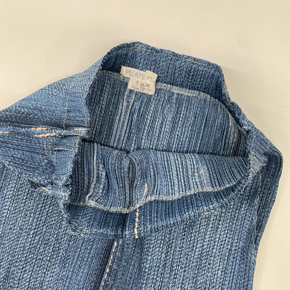 PLEATS PLEASE プリーツプリーズ 00年製 PP02-JG701 デニム転写プリーツデニム ボトムス