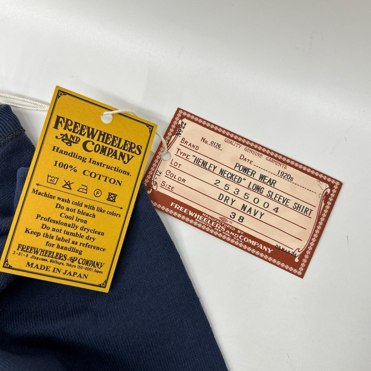 FREEWHEELERS フリーホイーラーズ 2535004 POWER WEAR ヘンリーネック ロングスリーブシャツ トップス