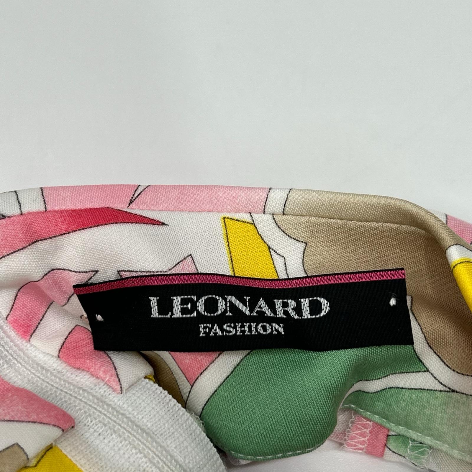 LEONARD レオナール 0350244 ピンク 総柄 ノースリーブワンピース ワンピース