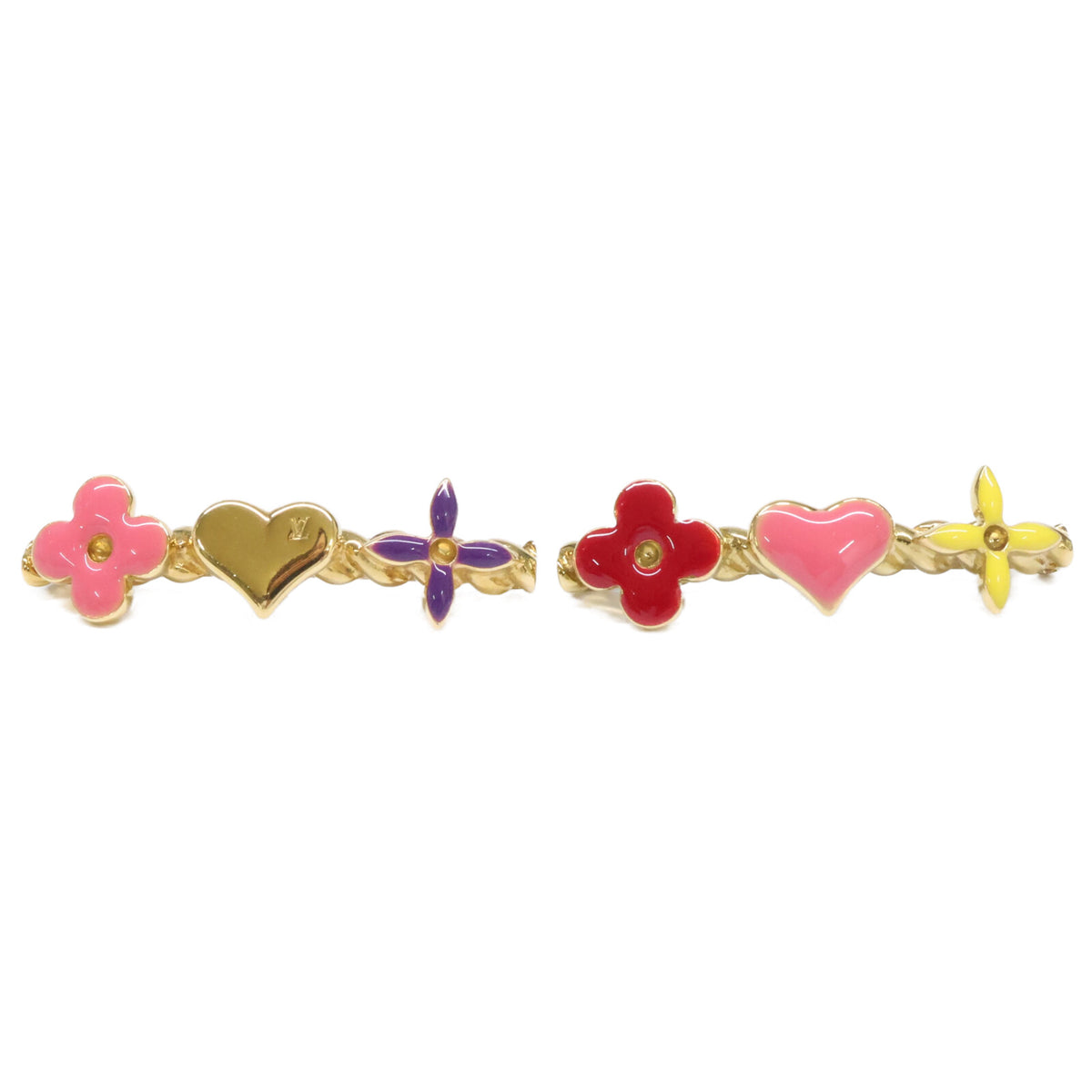 LOUIS VUITTON ルイヴィトン M65371 スウィート モノグラム バレッタ ヘアピン ヘアアクセサリー