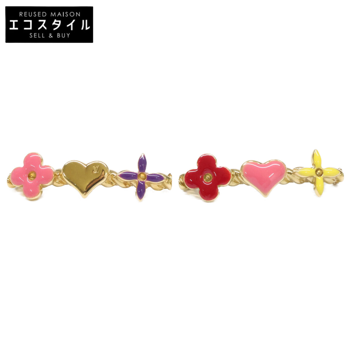 LOUIS VUITTON ルイヴィトン M65371 スウィート モノグラム バレッタ ヘアピン ヘアアクセサリー