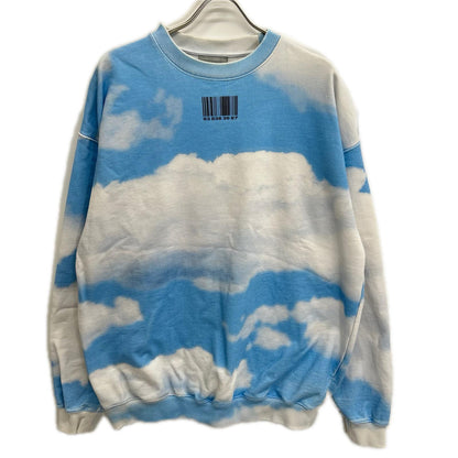VETEMENTS ヴェトモン ホワイト×ブルー　コットン　スカイプリントパーカー トップス