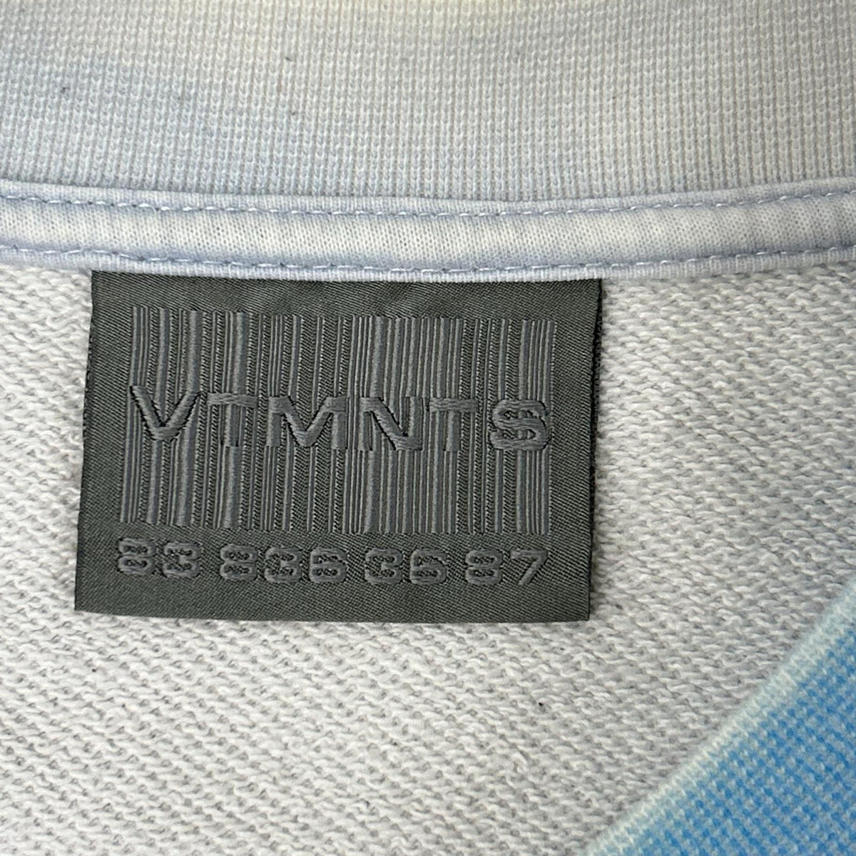 VETEMENTS ヴェトモン ホワイト×ブルー　コットン　スカイプリントパーカー トップス