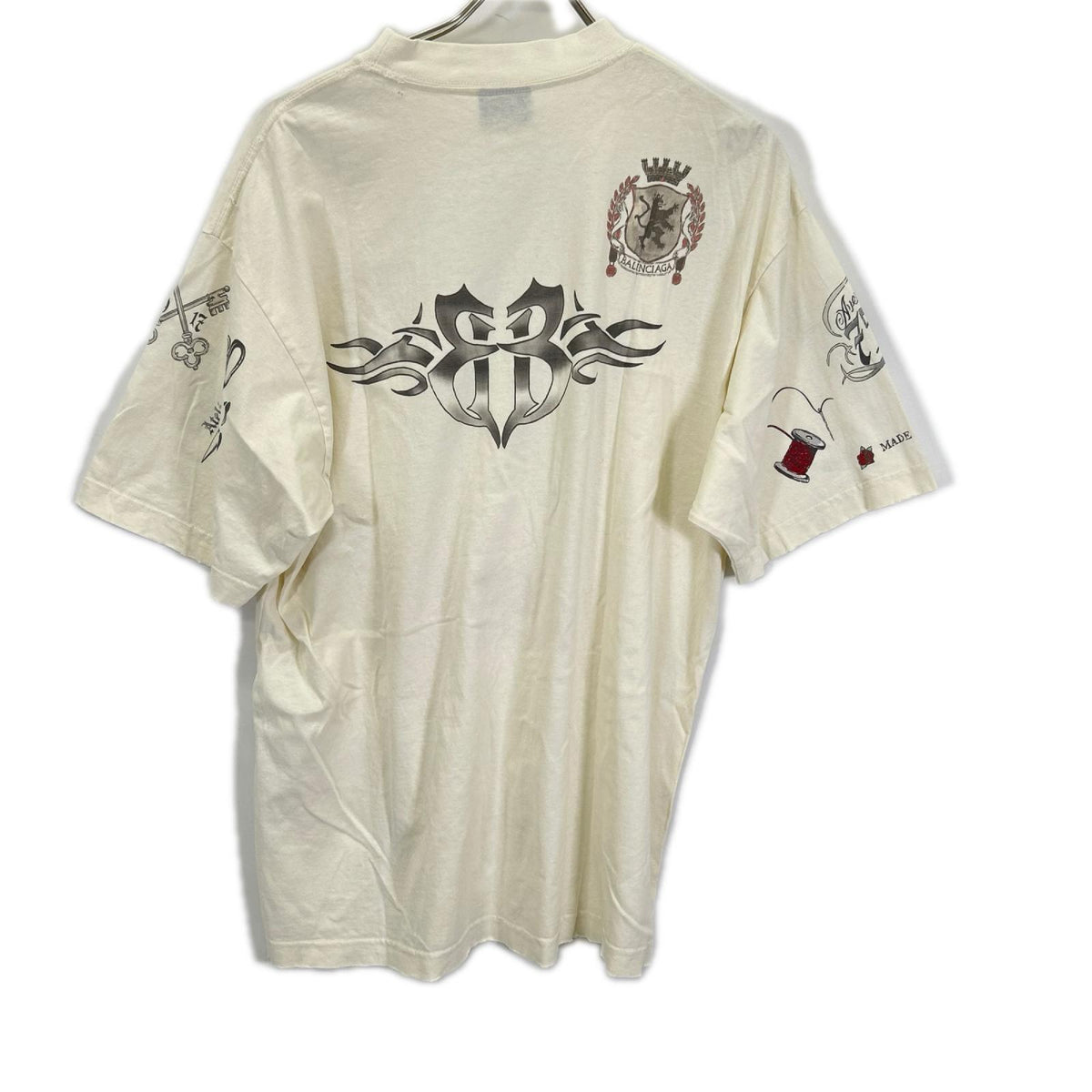 BALENCIAGA バレンシアガ 25年製 764235TUVJ29020 Tattoo Tシャツ トップス