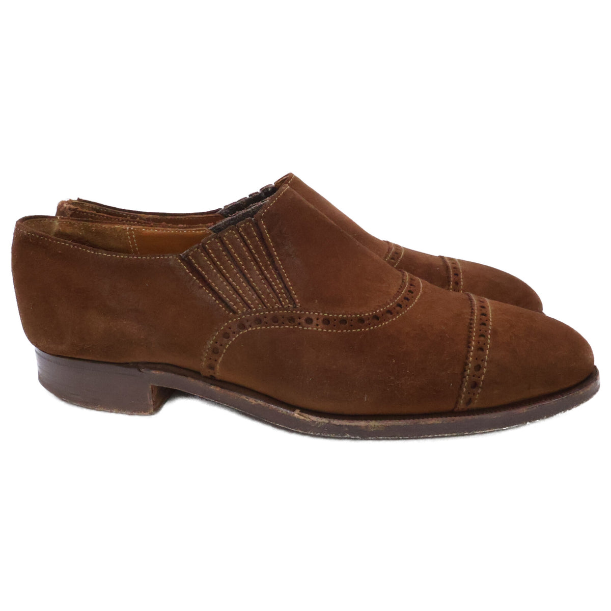 Crockett&Jones クロケット＆ジョーンズ ポールセンスコーン別注 160ラスト スエード サイドエラスティックシューズ シューズ