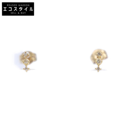 AHKAH アーカー 【美品】AK1644010400 Au750 D0.01刻印 シェリー ダイヤモンド ピアス