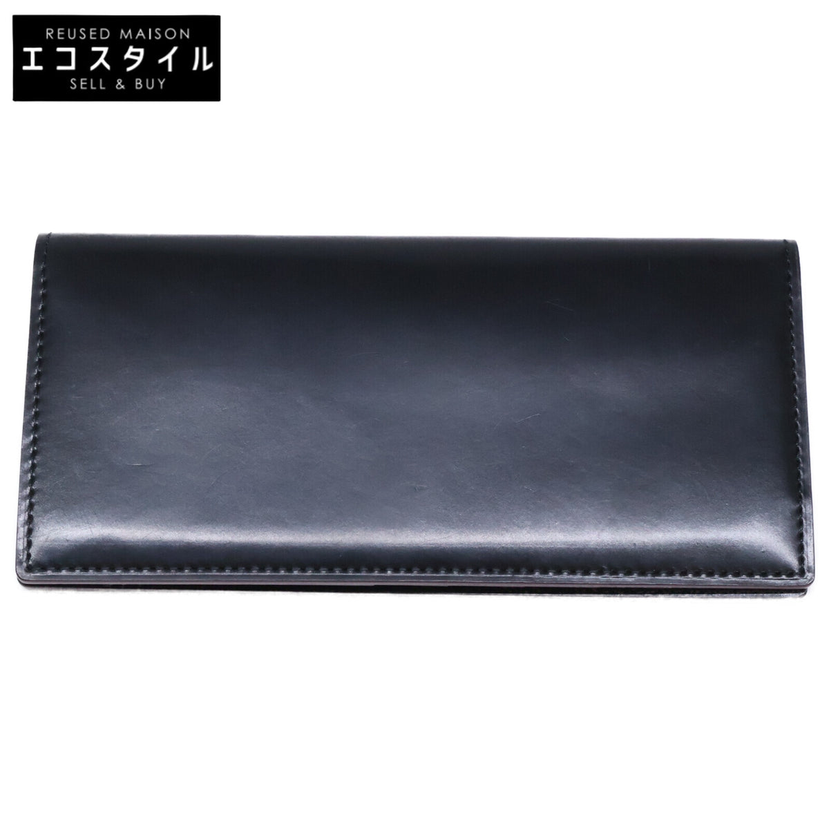 GANZO ガンゾ 【美品】57127 SHELL CORDOVAN 2 シェルコードバン2 マチ無し長財布 長財布（小銭入れなし）