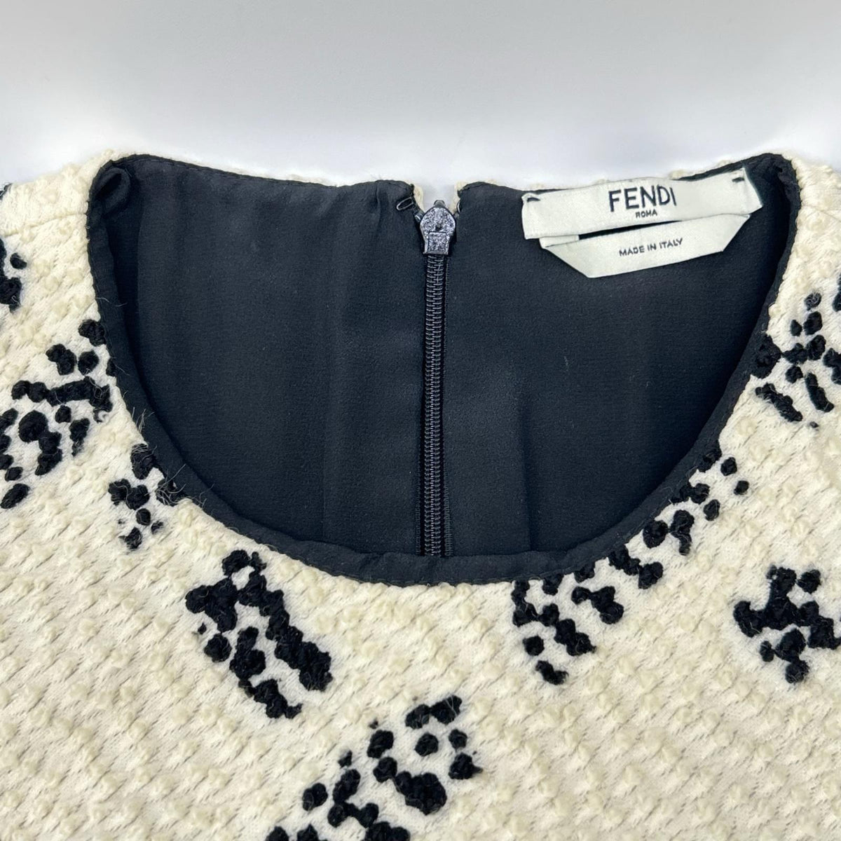 FENDI フェンディ FD8519 W42 ウール ノースリーブ ワンピース ワンピース