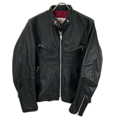 JAMES GROSE ジェームスグロース ブラック CLUBMAN COWライダースジャケット シングル 牛革 ジャケット