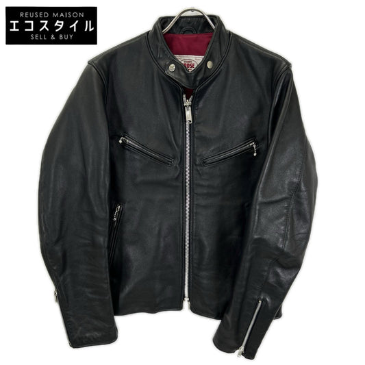 JAMES GROSE ジェームスグロース ブラック CLUBMAN COWライダースジャケット シングル 牛革 ジャケット