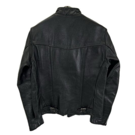 JAMES GROSE ジェームスグロース ブラック CLUBMAN COWライダースジャケット シングル 牛革 ジャケット