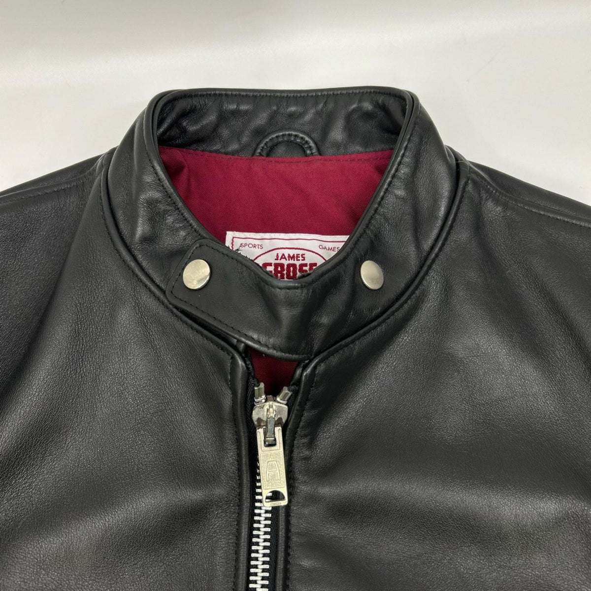 JAMES GROSE ジェームスグロース ブラック CLUBMAN COWライダースジャケット シングル 牛革 ジャケット
