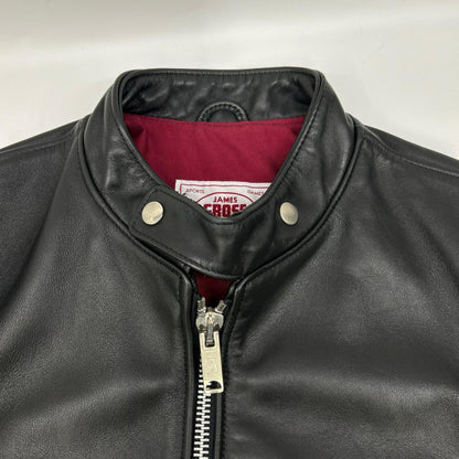 JAMES GROSE ジェームスグロース ブラック CLUBMAN COWライダースジャケット シングル 牛革 ジャケット