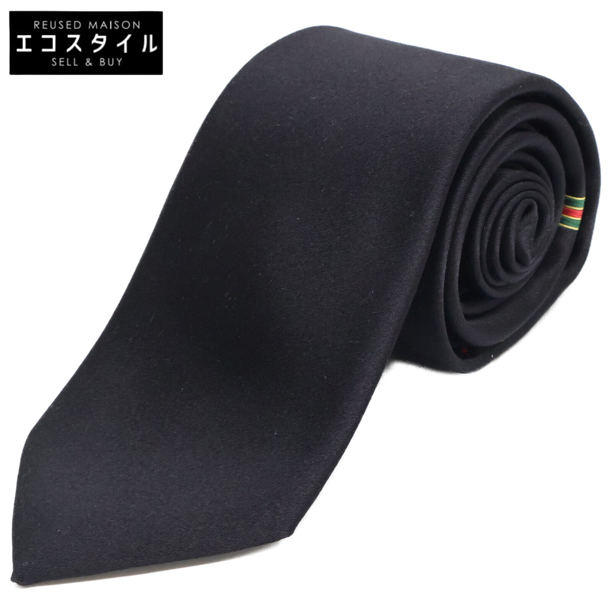 GUCCI グッチ 【美品】621511 4E009 シェリーライン インターロッキングG シルク ネクタイ