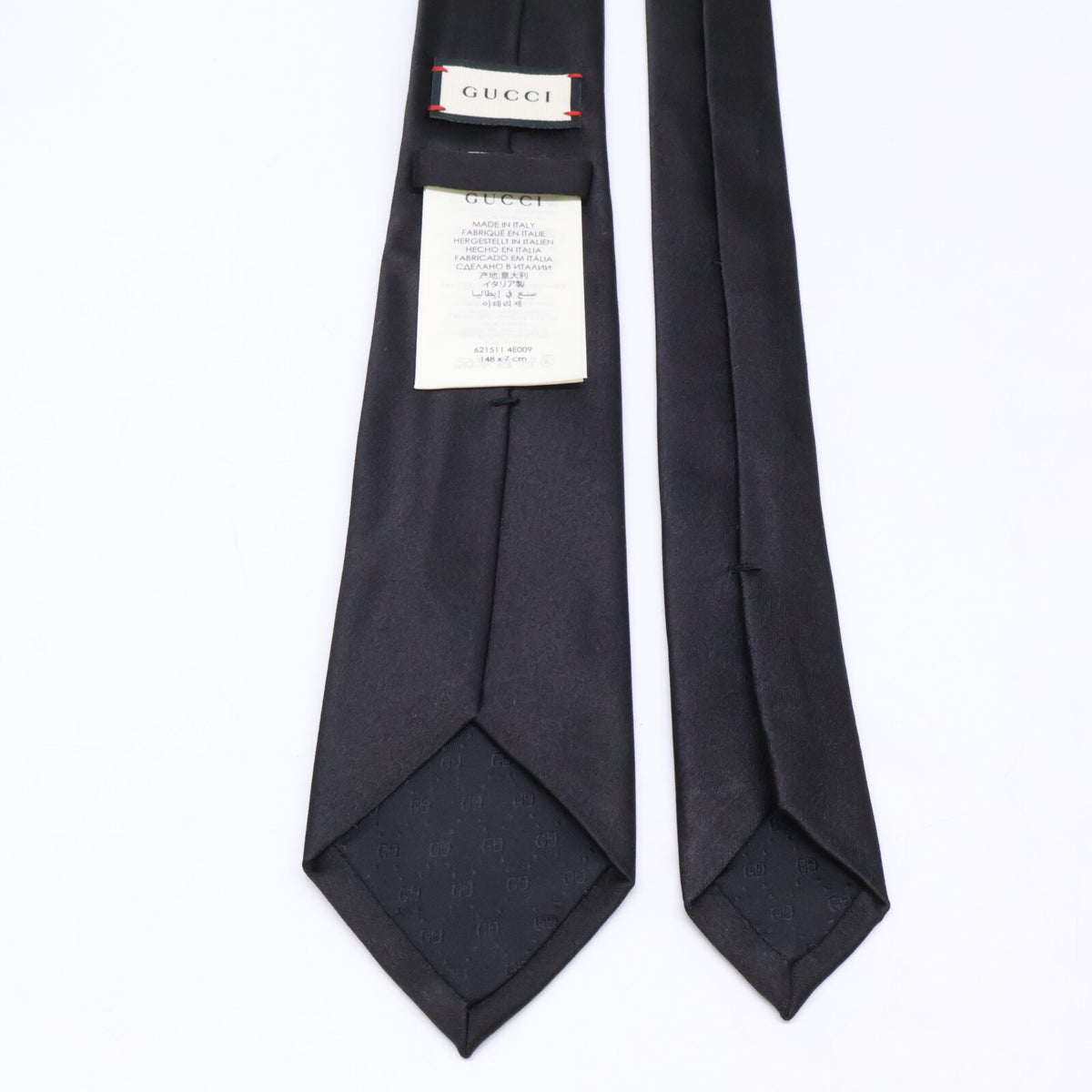 GUCCI グッチ 【美品】621511 4E009 シェリーライン インターロッキングG シルク ネクタイ