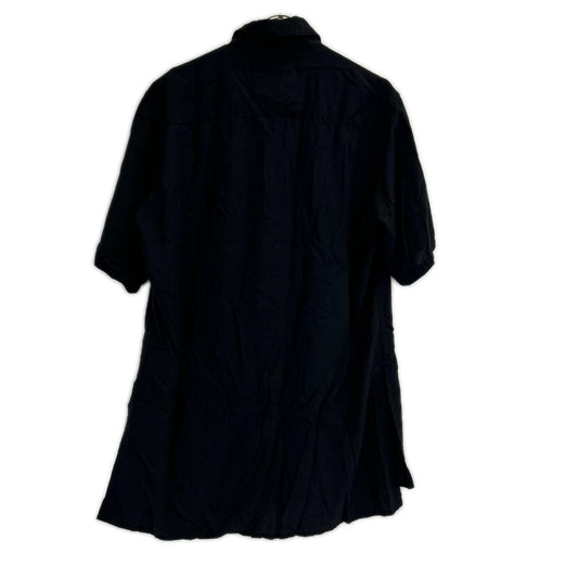 yohjiyamamoto ヨウジヤマモト PZ-B13-201 ブラック アレンジカラー半袖シャツ トップス