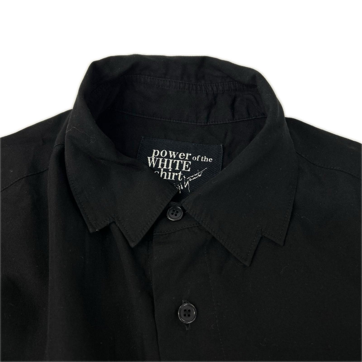 yohjiyamamoto ヨウジヤマモト PZ-B13-201 ブラック アレンジカラー半袖シャツ トップス