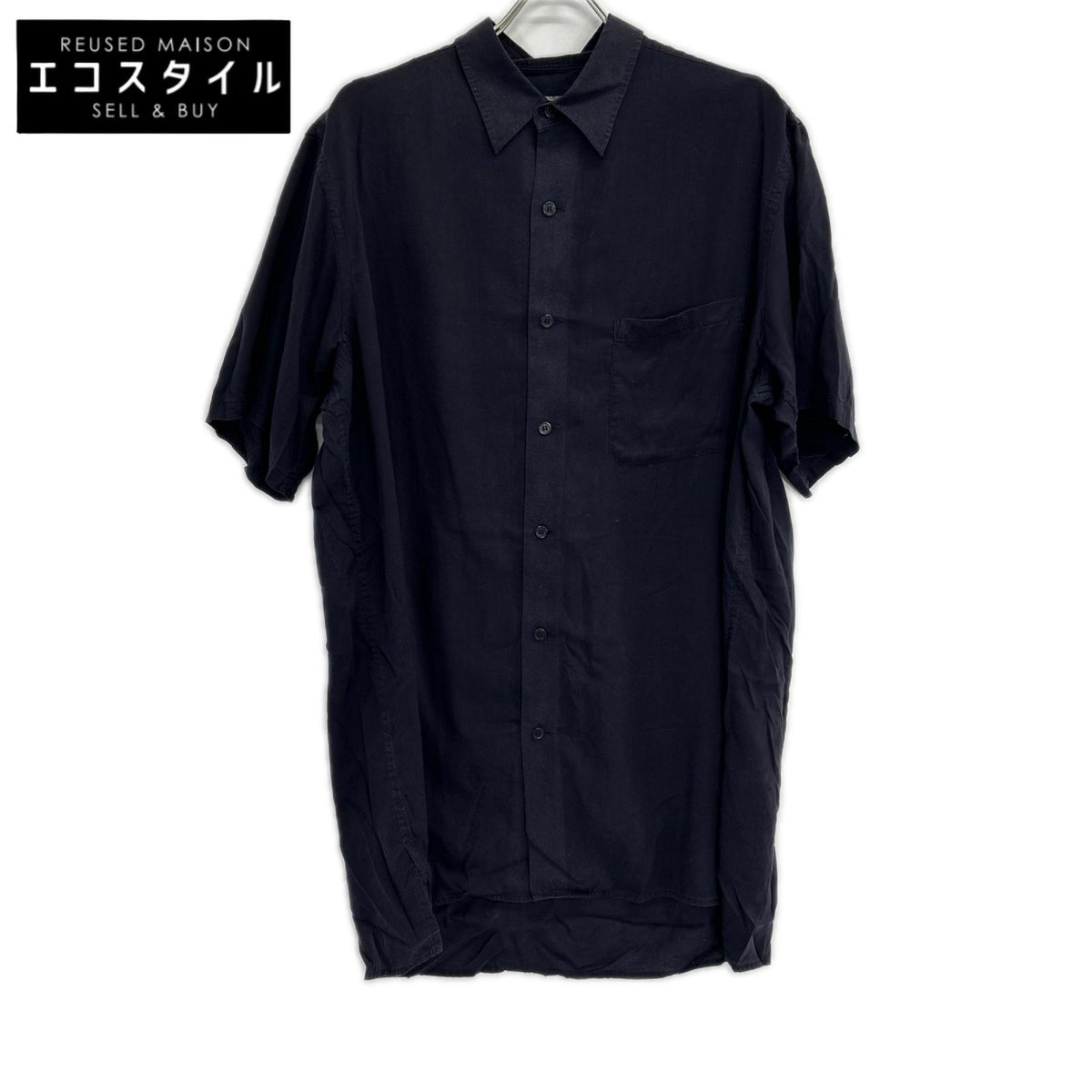 Yohji Yamamoto POUR HOMME ヨウジヤマモトプールオム HZ-B97-222 ネイビー 半袖シャツ トップス