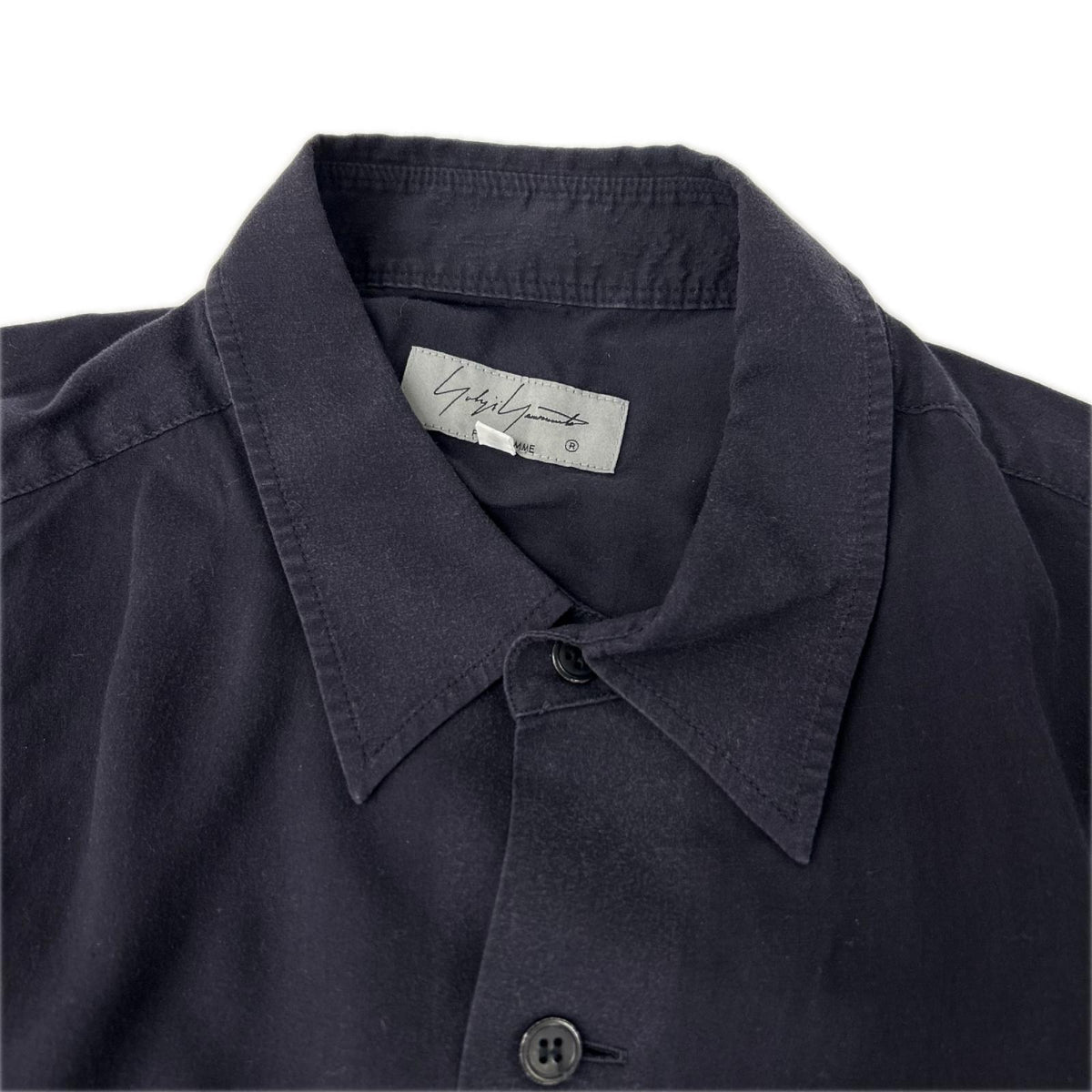Yohji Yamamoto POUR HOMME ヨウジヤマモトプールオム HZ-B97-222 ネイビー 半袖シャツ トップス