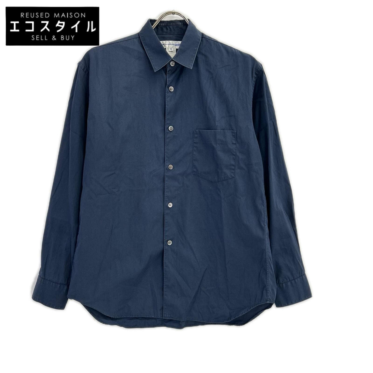COMMEdesGARCONS SHIRT コムデギャルソンシャツ FO01B201 ネイビー FOREVER 長袖シャツ トップス