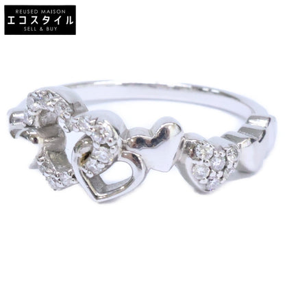 PonteVecchio ポンテヴェキオ K18WG 0.13ct ハートダイヤモンド リング 指輪