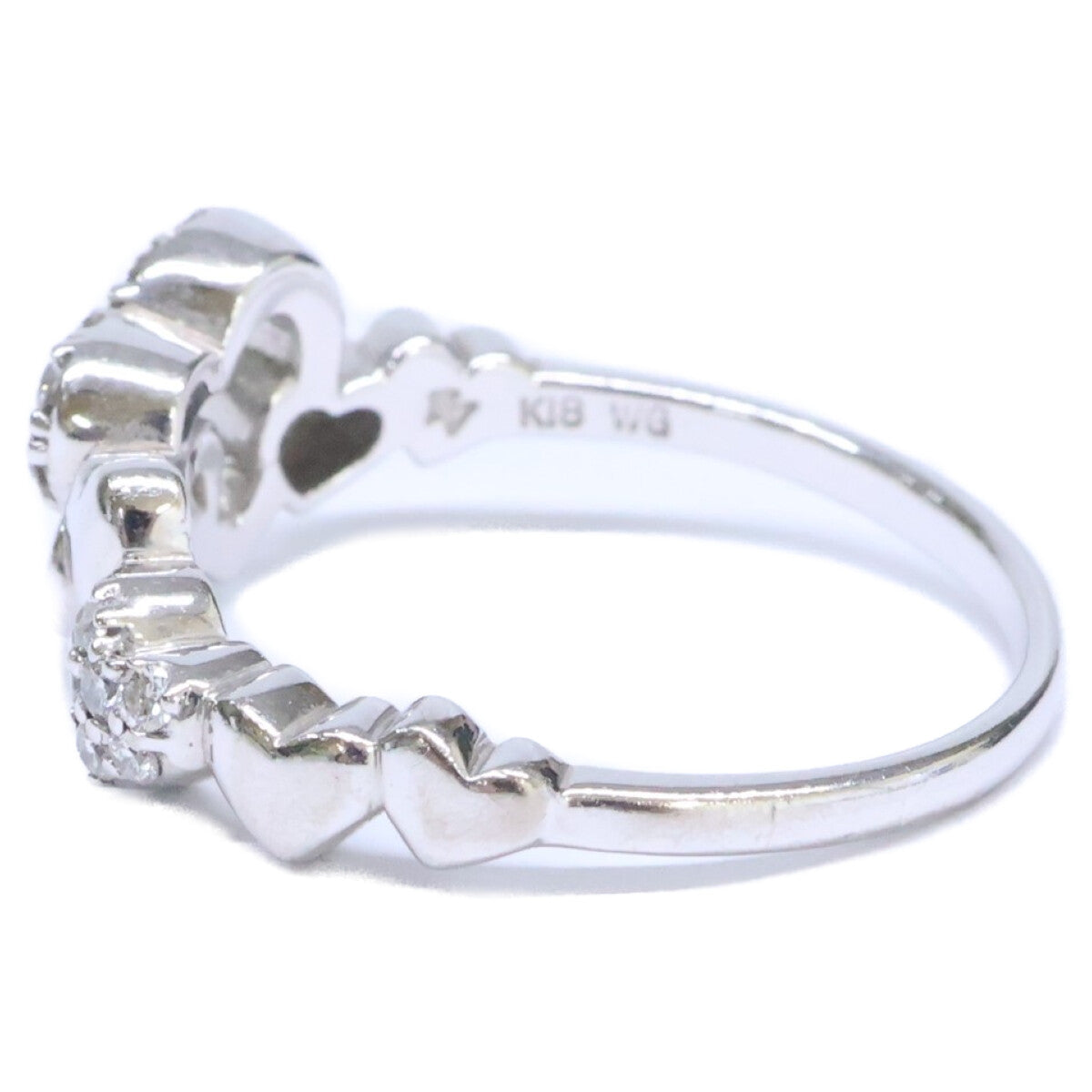 PonteVecchio ポンテヴェキオ K18WG 0.13ct ハートダイヤモンド リング 指輪