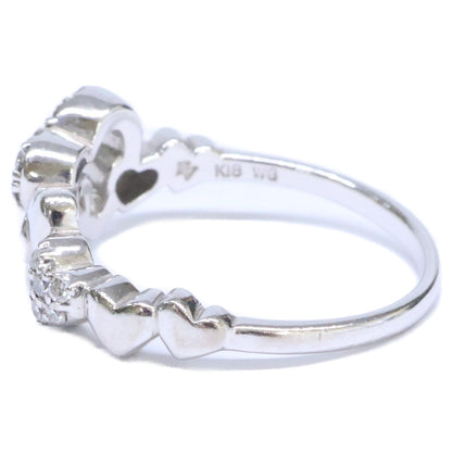 PonteVecchio ポンテヴェキオ K18WG 0.13ct ハートダイヤモンド リング 指輪