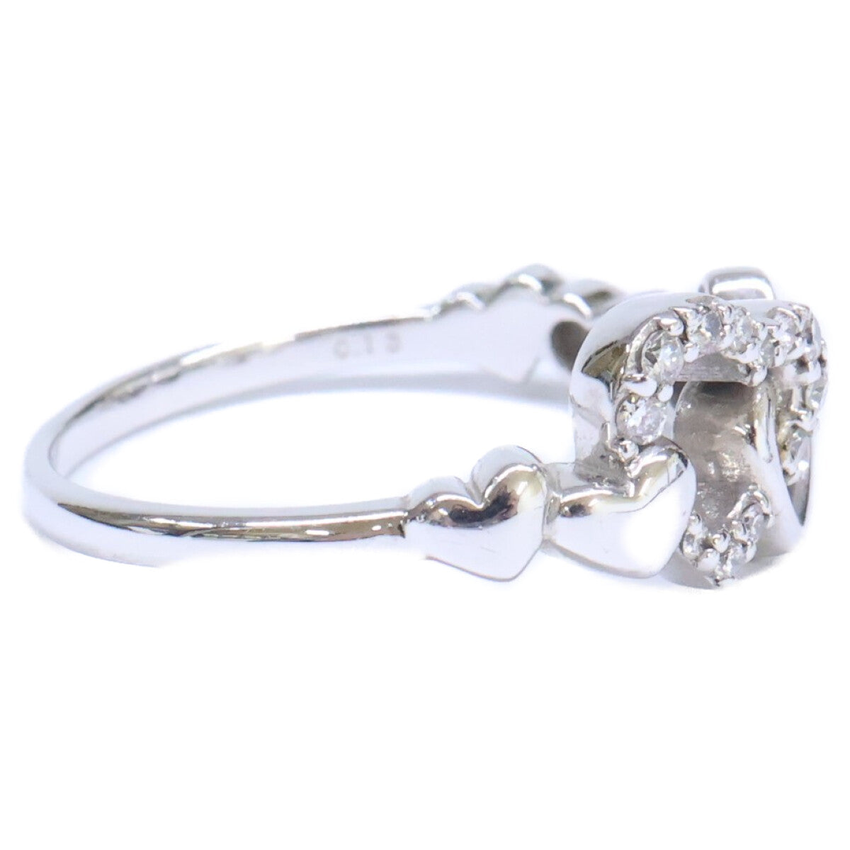 PonteVecchio ポンテヴェキオ K18WG 0.13ct ハートダイヤモンド リング 指輪