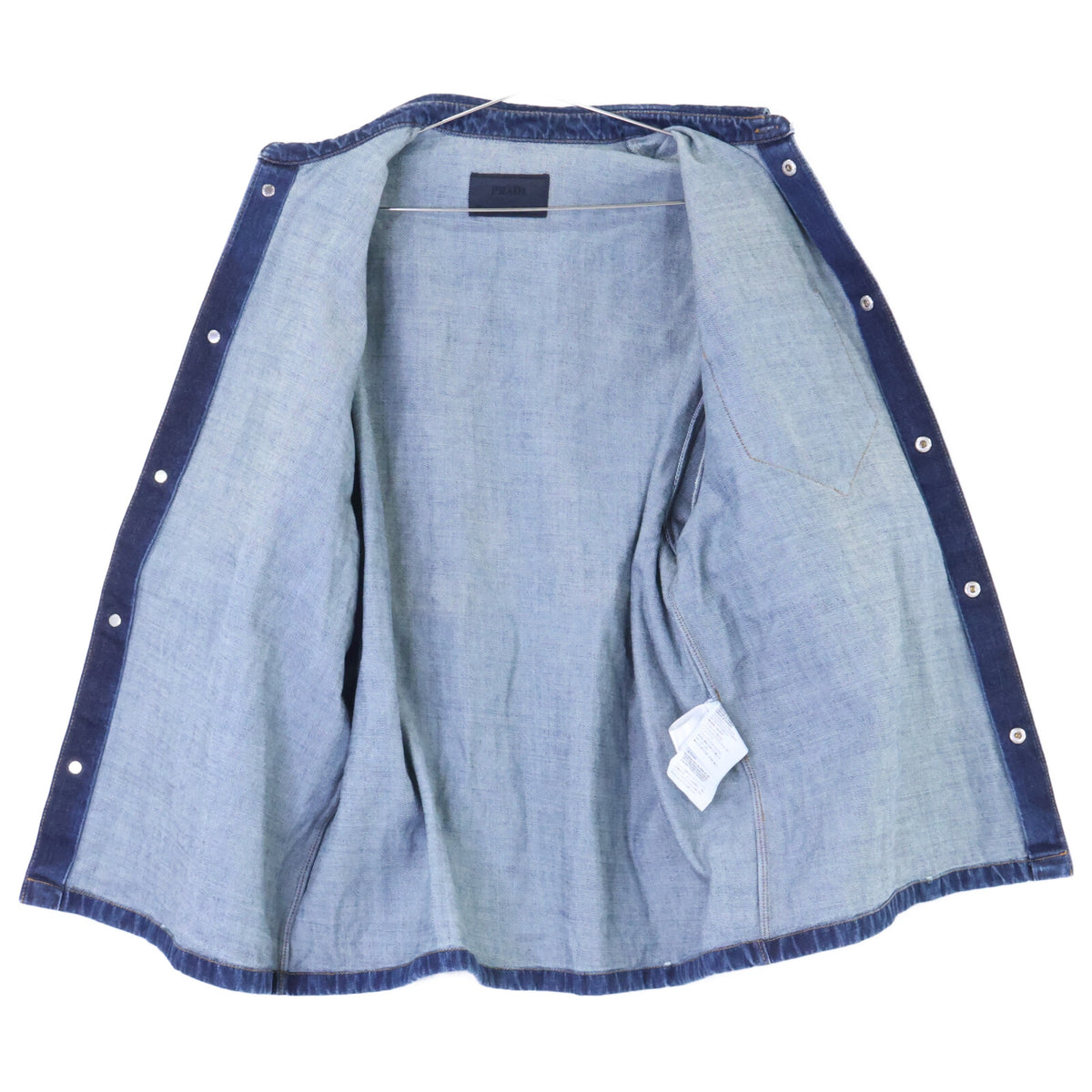 PRADA プラダ 国内正規 23年 GEC067 トライアングルロゴ デニムシャツ ジャケット ジャケット