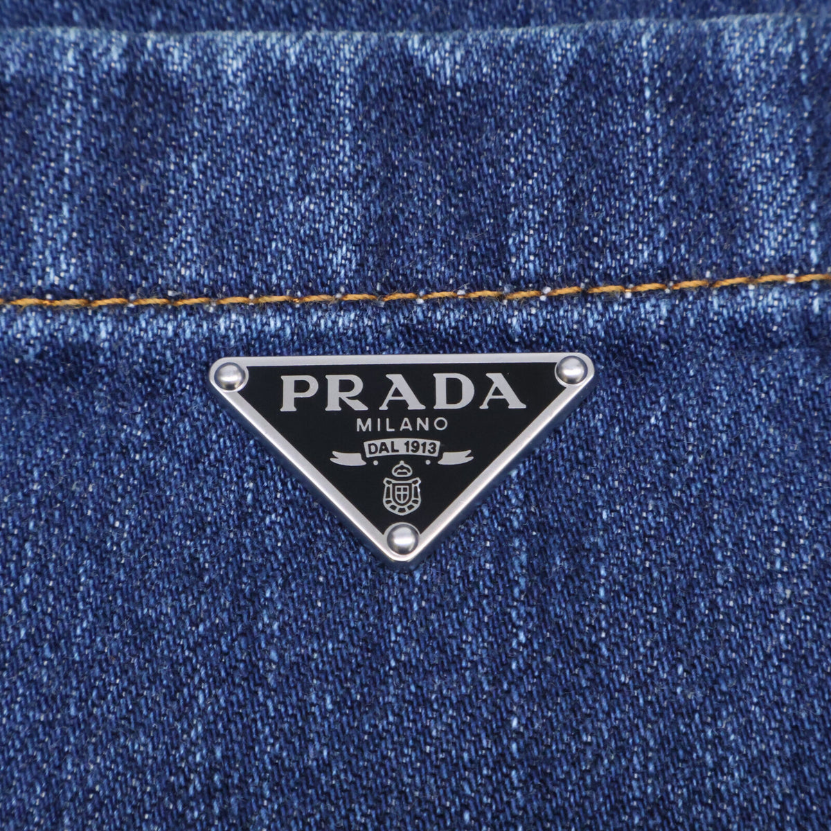 PRADA プラダ 国内正規 23年 GEC067 トライアングルロゴ デニムシャツ ジャケット ジャケット