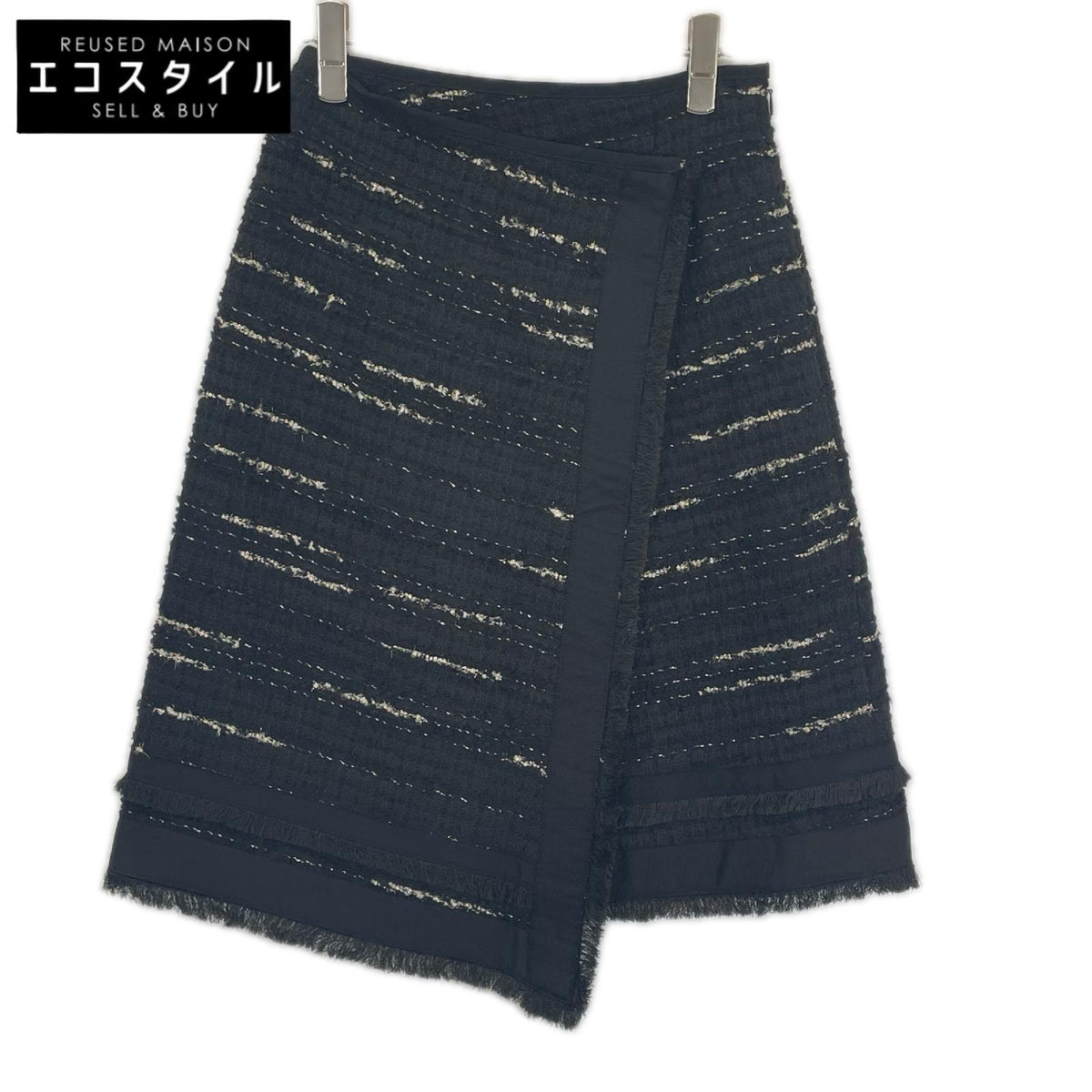 allureville アルアバイル 25年製 202520‐11-120-95-010 ブラック ジオリカラップスカート スカート