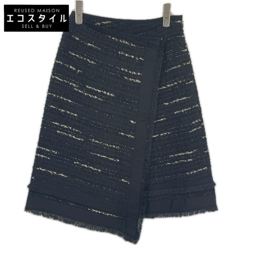 allureville アルアバイル 25年製 202520‐11-120-95-010 ブラック ジオリカラップスカート スカート