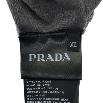 PRADA SPORT プラダスポーツ グレー SJM994 Vネック ナイロン切り替えTシャツ トップス