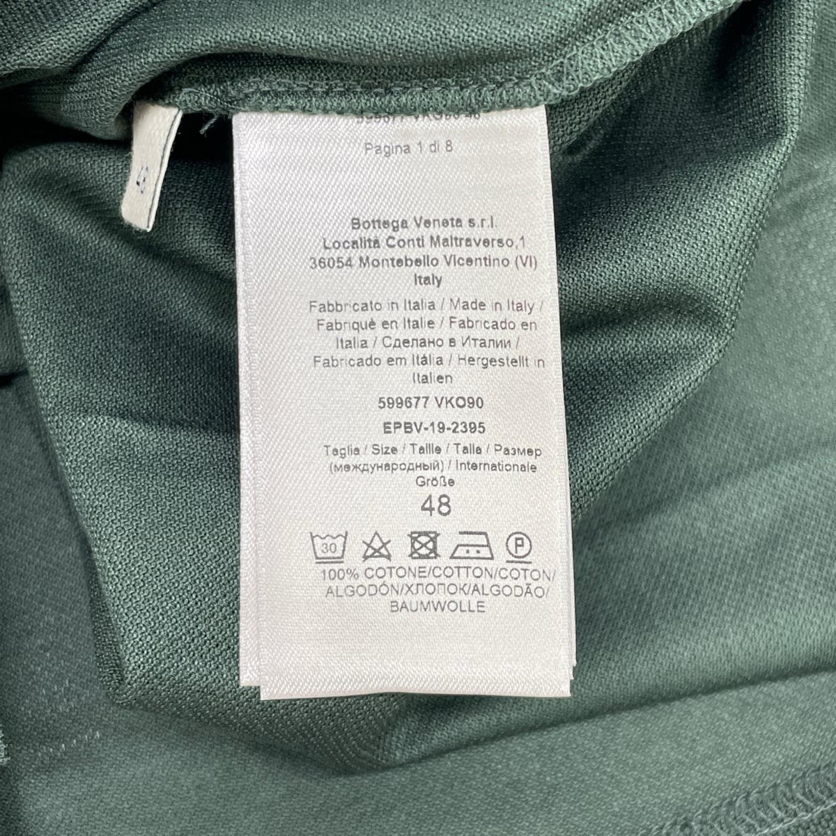 BOTTEGA VENETA ボッテガヴェネタ グリーン 599677 刺繍ポロシャツ トップス