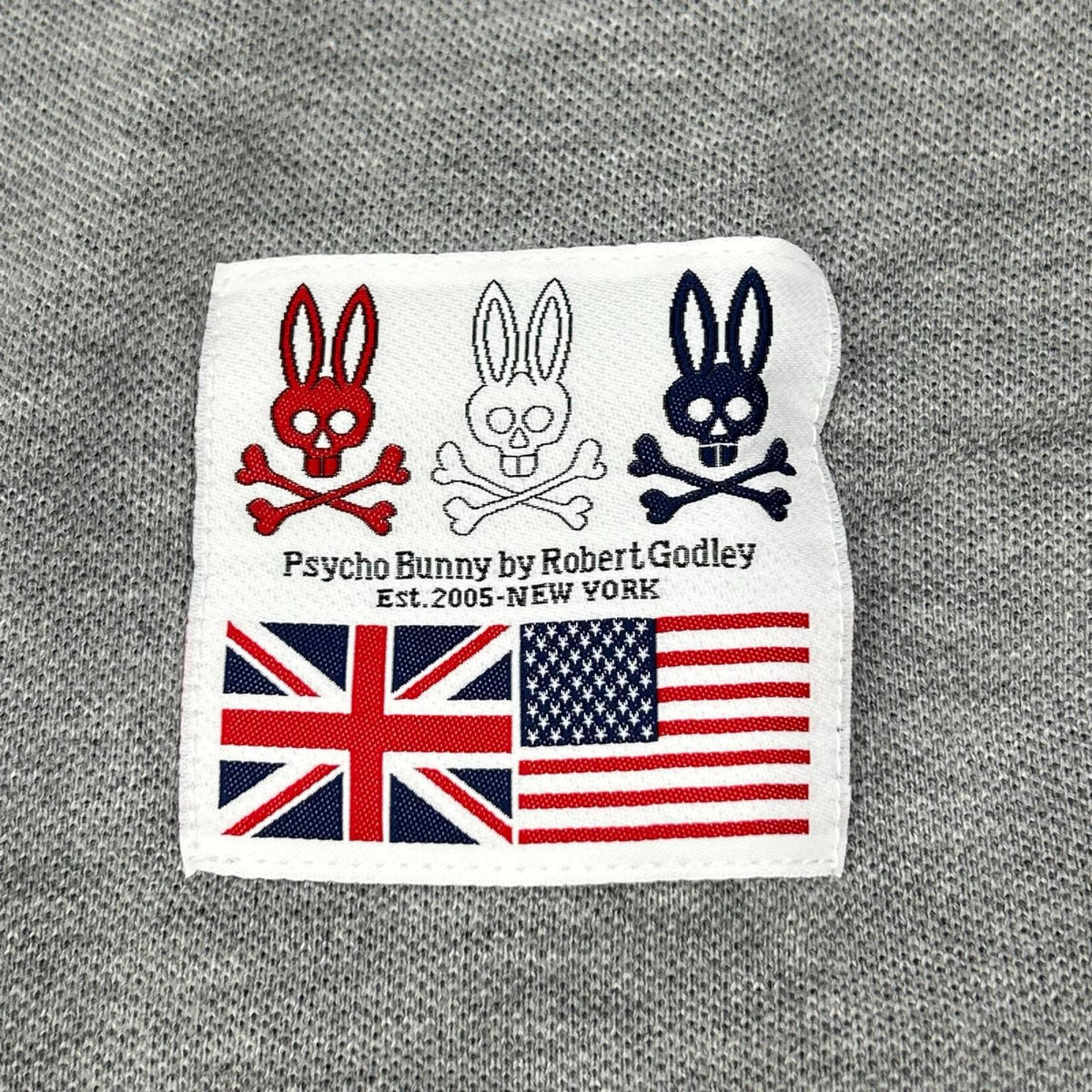 PsychoBunny サイコバニー グレー M4S49 トリコロールカラーポロシャツ トップス