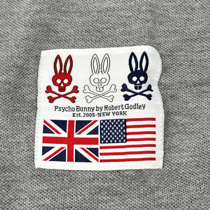 PsychoBunny サイコバニー グレー M4S49 トリコロールカラーポロシャツ トップス