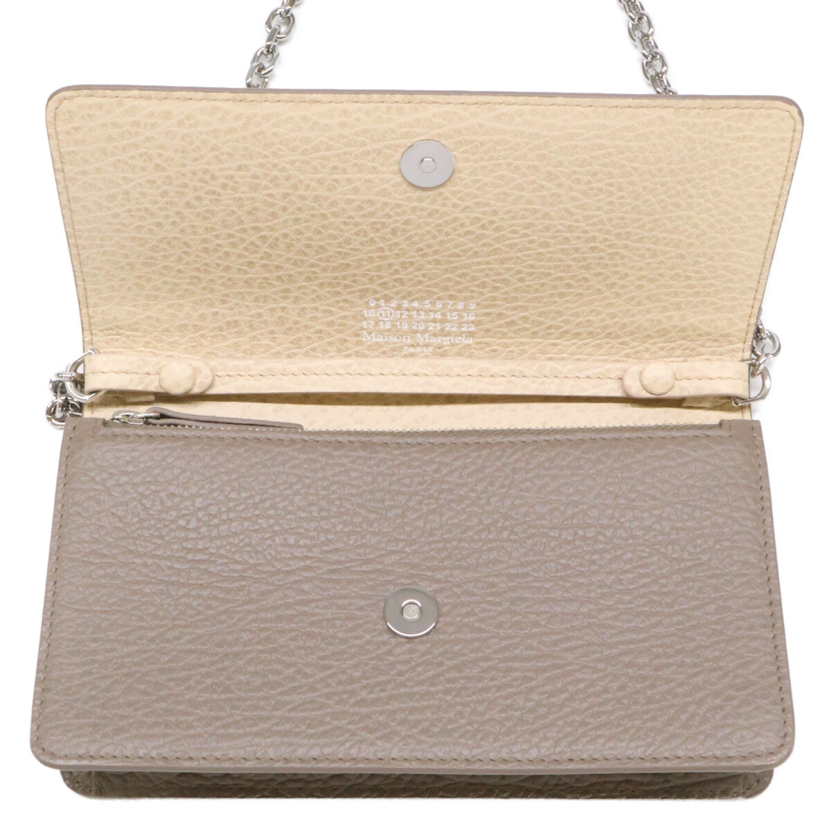Maison margiela メゾンマルジェラ 【新品同様】11 SA3UI0008 P8844 HB669 4ステッチ バイカラー チェーンウォレット 長財布（小銭入れあり）