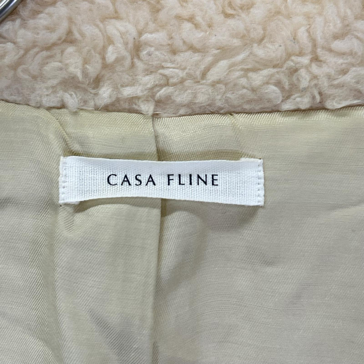 CASA FLINE カーサフライン ベージュ 1214307006 ボアウールロングコート コート