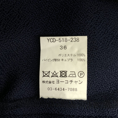 YOKOCHAN ヨーコチャン YCD-518-238 ネイビー ポリエステル ノースリーブワンピース トップス