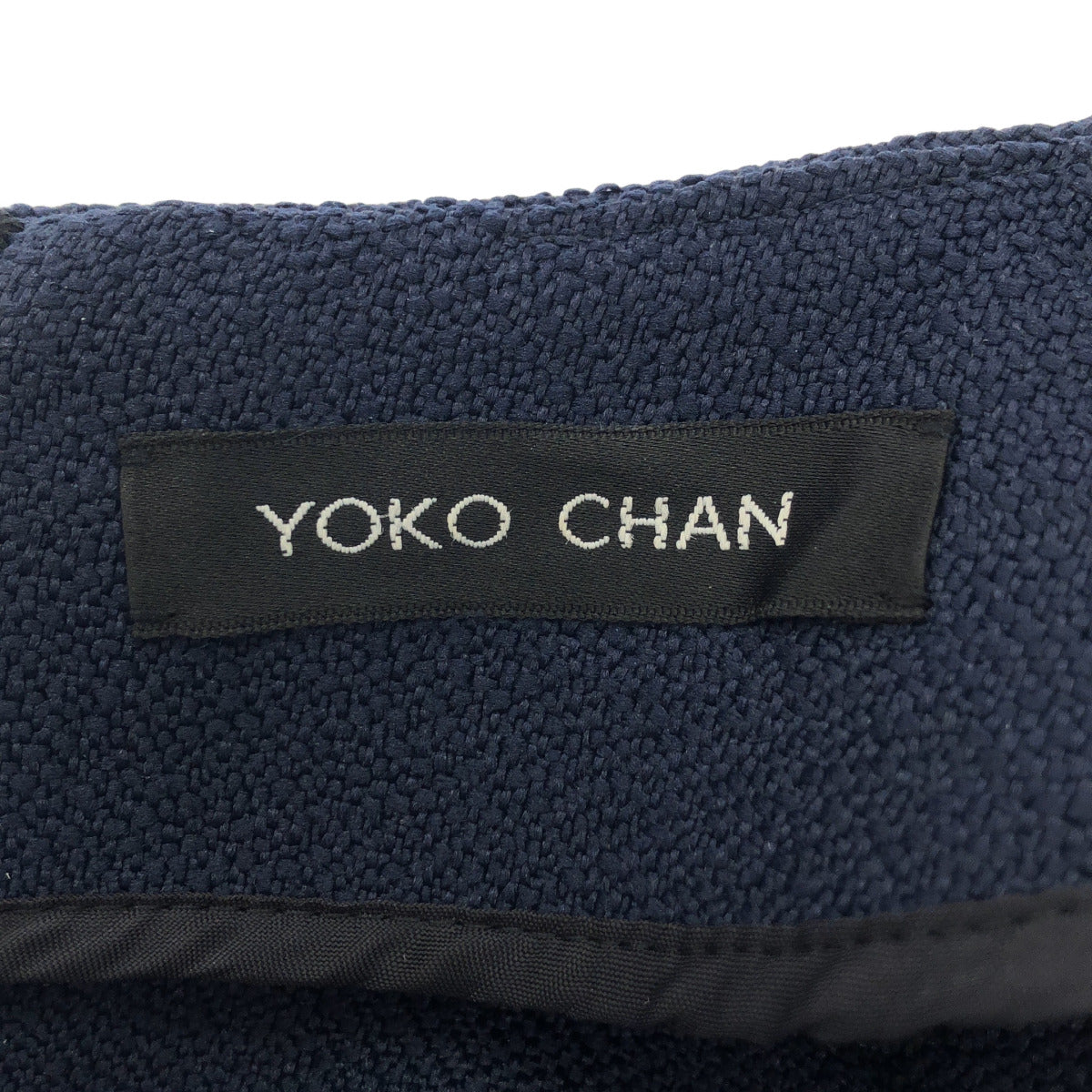 YOKOCHAN ヨーコチャン YCD-518-238 ネイビー ポリエステル ノースリーブワンピース トップス