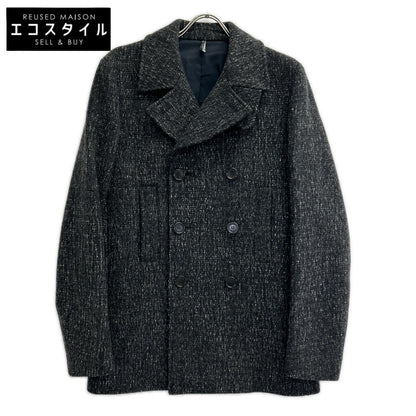 Dior HOMME ディオールオム クリスヴァンアッシュ期　グレー 233C418A2242 ツイード ダブルブレスト ピーコート コート