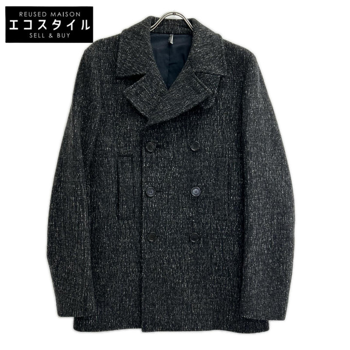 Dior HOMME ディオールオム クリスヴァンアッシュ期　グレー 233C418A2242 ツイード ダブルブレスト ピーコート コート
