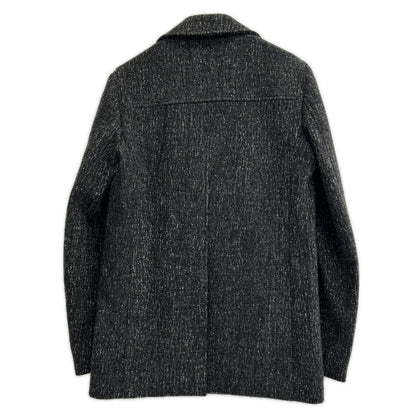 Dior HOMME ディオールオム クリスヴァンアッシュ期　グレー 233C418A2242 ツイード ダブルブレスト ピーコート コート