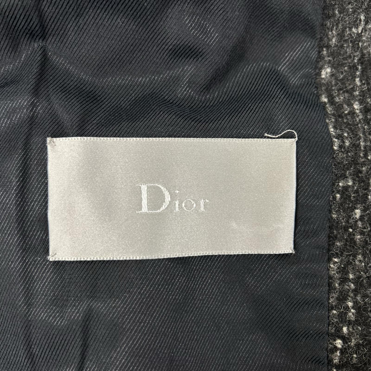 Dior HOMME ディオールオム クリスヴァンアッシュ期　グレー 233C418A2242 ツイード ダブルブレスト ピーコート コート