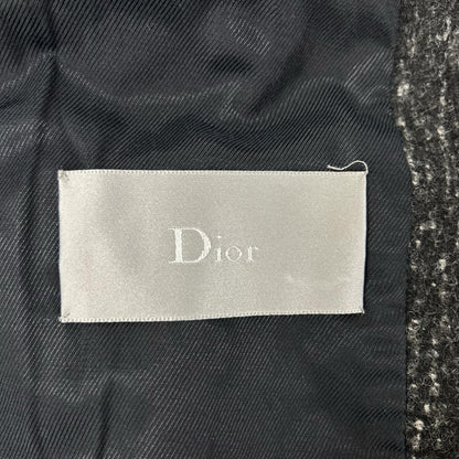 Dior HOMME ディオールオム クリスヴァンアッシュ期　グレー 233C418A2242 ツイード ダブルブレスト ピーコート コート