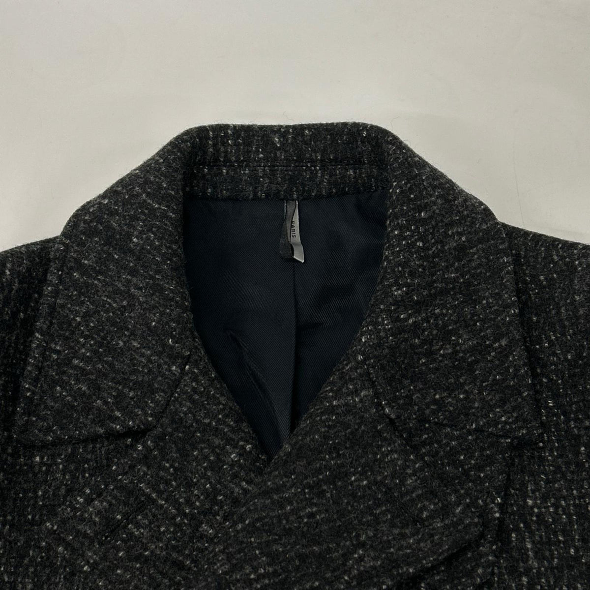 Dior HOMME ディオールオム クリスヴァンアッシュ期　グレー 233C418A2242 ツイード ダブルブレスト ピーコート コート