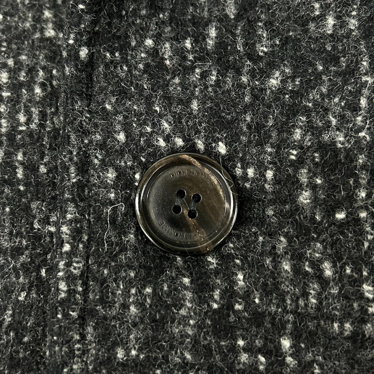 Dior HOMME ディオールオム クリスヴァンアッシュ期　グレー 233C418A2242 ツイード ダブルブレスト ピーコート コート