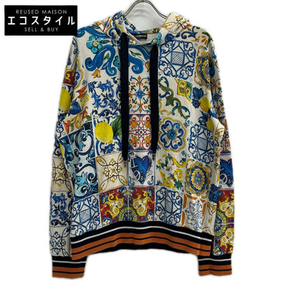 DOLCE&GABBANA ドルチェアンドガッバーナ イエロー系 総柄 マヨリカ パーカー トップス