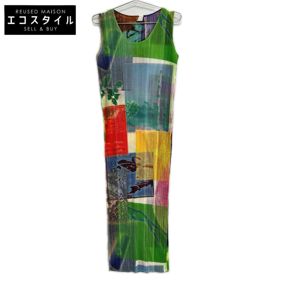 PLEATS PLEASE プリーツプリーズ 11年製 PP12-JH611 マルチカラー ノースリーブ ワンピース ワンピース